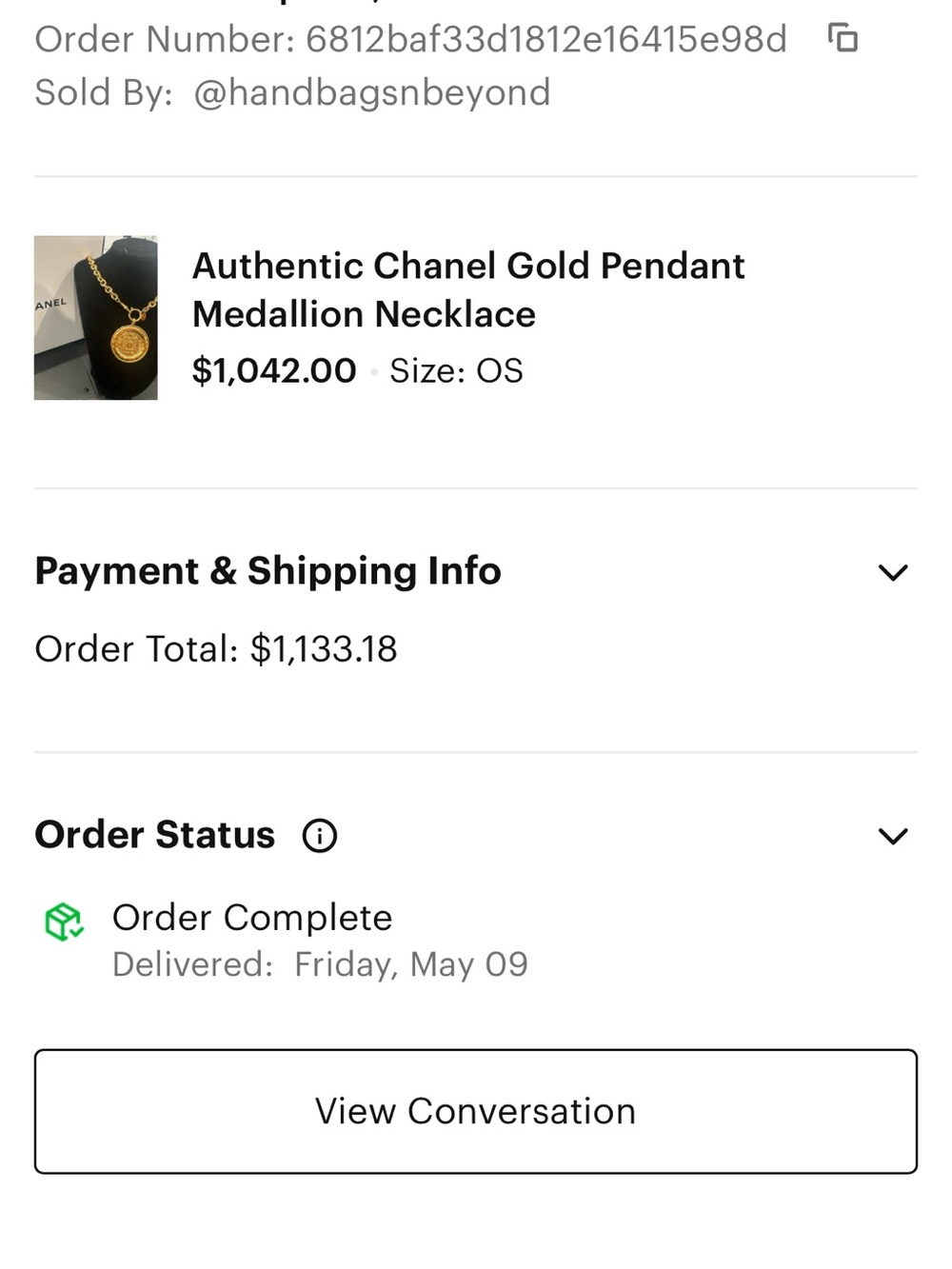 CHANEL Gold Medallion Necklace - Picture 10 of 10